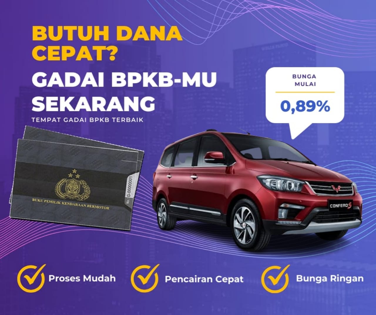 Kredit Jaminan Bpkb Mobil Wuling Confero Dapat Dana Berapa? Seperti Ini Simulasinya